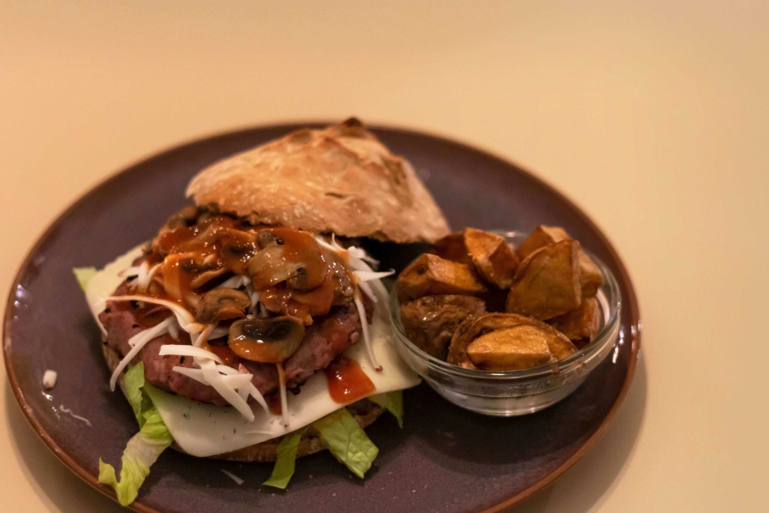 Hamburguesa con carne de la zona de albarracín